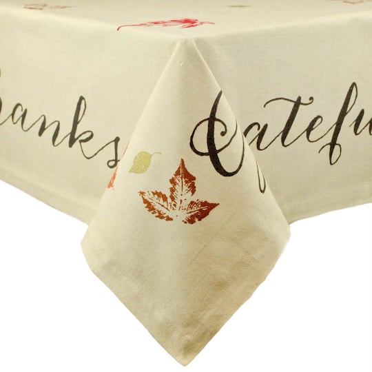 DII® 84" Rustic Leaves Print Tablecloth
